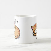 Schattige Slapen Sinaasappel Tabby Cat Mok – Koffi (Center)