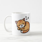 Schattige Slapen Sinaasappel Tabby Cat Mok – Koffi (Links)