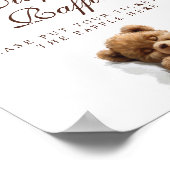 Schattige slapen Teddy Bear Luier Raffle Teken Poster (Hoek)