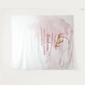 Schattige slapen teddybeer wolk negen roze meisje wandkleed (Voorkant (horizontaal))