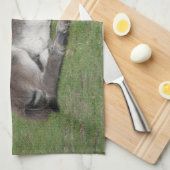 Schattige slapend ezel Baby veulen Theedoek (Quarter Fold)