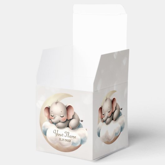 Schattige slapende baby dieren mooi feest bedankdoosjes (Geopend)