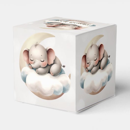 Schattige slapende baby dieren mooi feest bedankdoosjes (Achterkant)