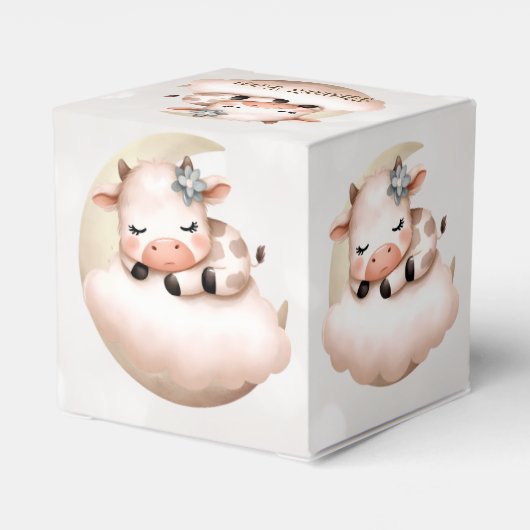 Schattige slapende baby dieren mooi feest bedankdoosjes (Achterkant)