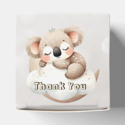 Schattige slapende baby dieren mooi feest bedankdoosjes (Bovenkant)