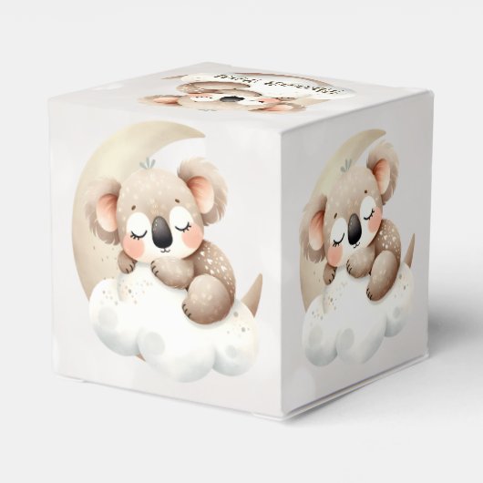 Schattige slapende baby dieren mooi feest bedankdoosjes (Achterkant)