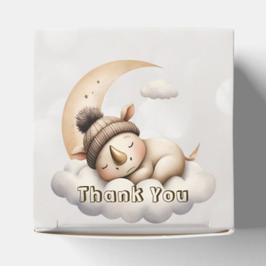 Schattige slapende baby dieren mooi feest bedankdoosjes (Bovenkant)