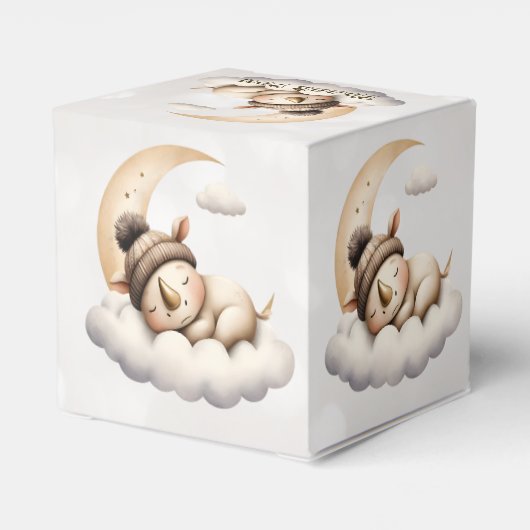 Schattige slapende baby dieren mooi feest bedankdoosjes (Achterkant)