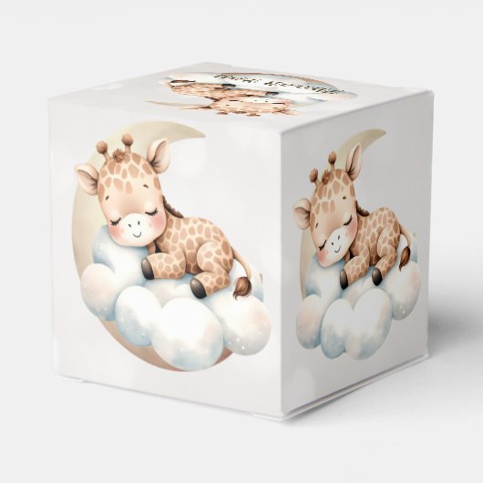 Schattige slapende baby dieren mooi feest bedankdoosjes (Achterkant)