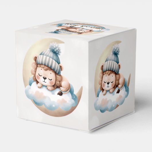 Schattige slapende baby dieren mooi feest bedankdoosjes (Achterkant)