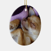 Schattige slapende Chihuahua Puppy Keramisch Ornament (Rechts)