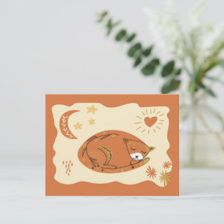 Schattige slapende kat volks kunst - Kunstenaar an Briefkaart
