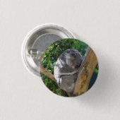 Schattige slapende koala in boom ronde button 3,2 cm (Voorkant /achterkant)