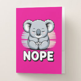 Schattige slapende koala “Nee” Grappige cartoon