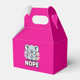 Schattige slapende koala “Nee” Grappige cartoon Bedankdoosjes