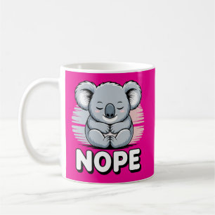 Schattige slapende koala “Nee” Grappige cartoon Koffiemok