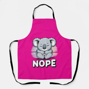 Schattige slapende koala “Nee” Grappige Cartoon Schort