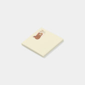 Schattige slapende luiaard met kussen en grappige post-it® notes (Schuin)