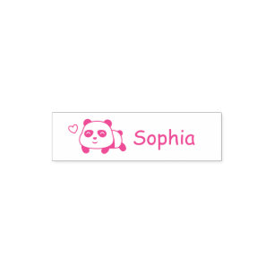 Schattige slapende panda, gepersonaliseerd  zelfinktende stempel