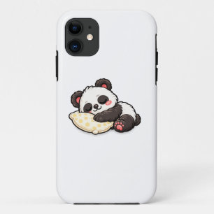 Schattige slapende panda met kussen Case-Mate iPhone case