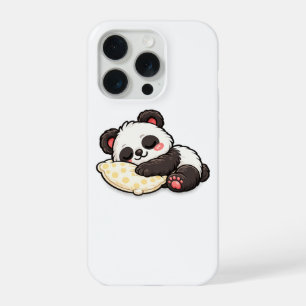 Schattige slapende panda met kussen iPhone 15 pro case