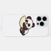 Schattige slapende panda met kussen iPhone hoesje (Achterkant horizontaal)