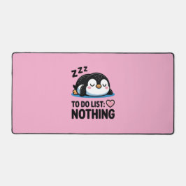 schattige slapende pinguïn, takenlijst niets bureaumat