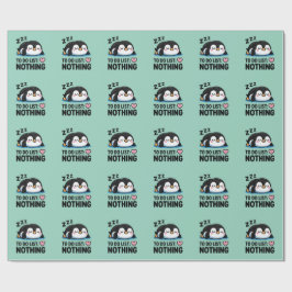 schattige slapende pinguïn, takenlijst niets cadeaupapier