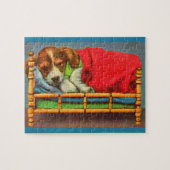 schattige slapende puppy legpuzzel (Horizontaal)