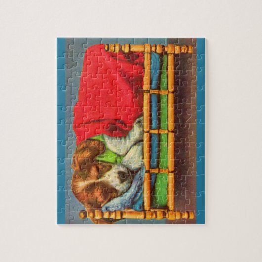 schattige slapende puppy legpuzzel (Verticaal)