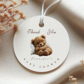 Schattige slapende teddybeer bedankt bedankjes labels
