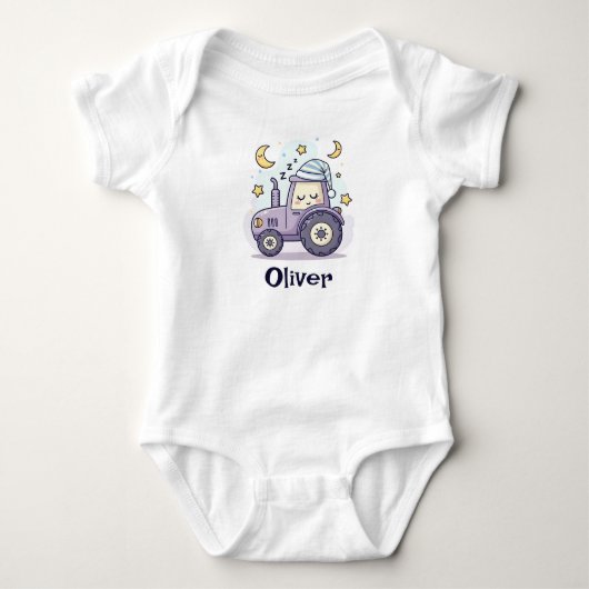 Schattige Slapende Tractor Romper (Voorkant)