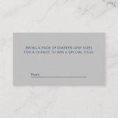 Schattige slaperig beer baby boy doucheluier loter informatiekaartje (Achterkant)