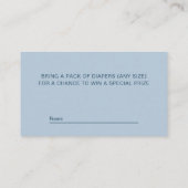 Schattige slaperig beer baby boy doucheluier loter informatiekaartje (Achterkant)