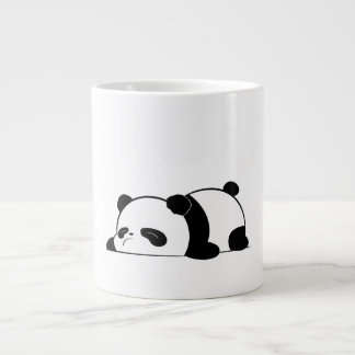 Schattige slaperig panda ontwerp grote koffiekop