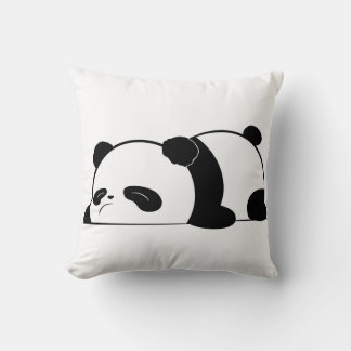 Schattige slaperig panda ontwerp kussen