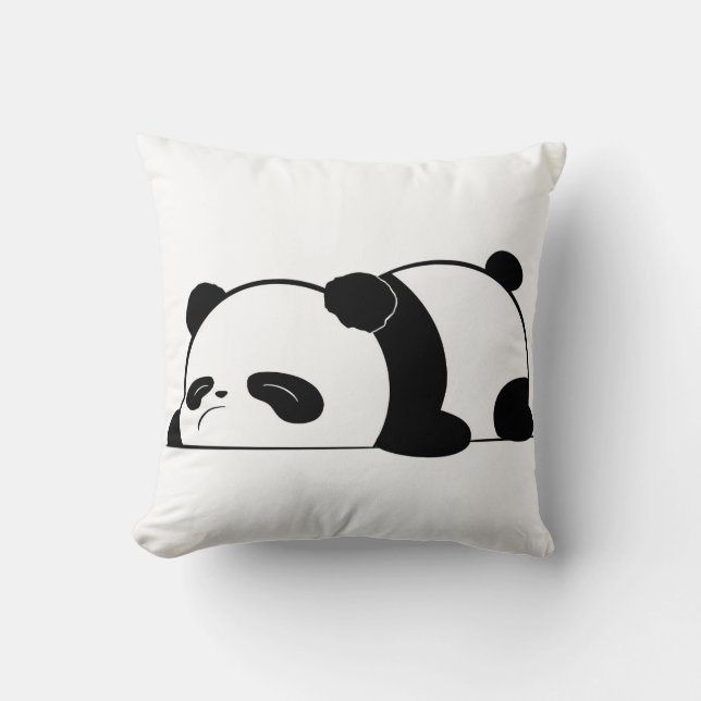 Schattige slaperig panda ontwerp kussen (Voorkant)