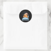 Schattige Slaperige Capybara Grappige Napybara Pyj Ronde Sticker (Tas)