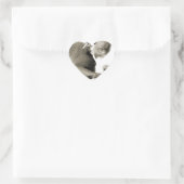 schattige slaperige knul hart sticker (Tas)