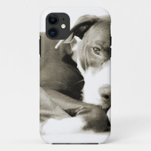 schattige slaperige luie pitbull hond Case-Mate iPhone case