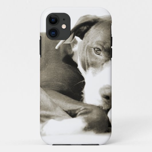 schattige slaperige luie pitbull hond Case-Mate iPhone case (Achterkant)