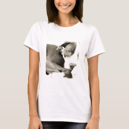schattige slaperige luie pitbull hond t-shirt
