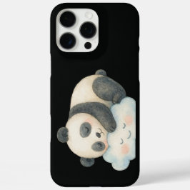 Schattige Slaperige Panda op Wolk Waterverf iPhone 16 Pro Max Hoesje
