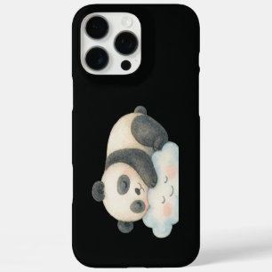 Schattige Slaperige Panda op Wolk Waterverf iPhone 16 Pro Max Hoesje