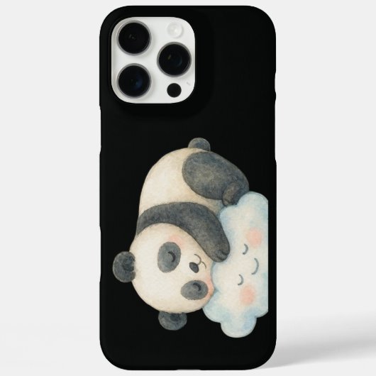 Schattige Slaperige Panda op Wolk Waterverf Case-Mate iPhone Case (Achterkant)