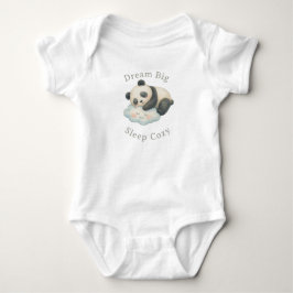 Schattige Slaperige Panda op Wolk Waterverf Romper