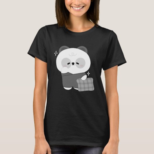 Schattige slaperige panda t-shirt (Voorkant)