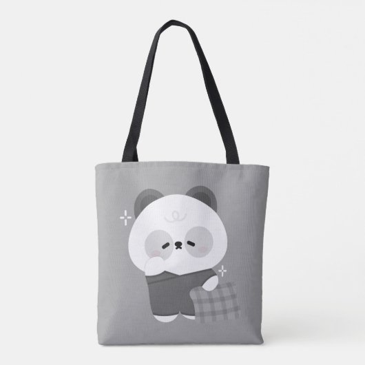 Schattige slaperige panda tote bag (Achterkant)