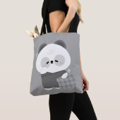 Schattige slaperige panda tote bag (Dichtbij)