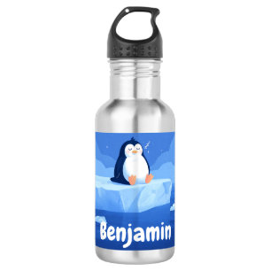 Schattige Slaperige Pinguïn, Gepersonaliseerde Wat Waterfles